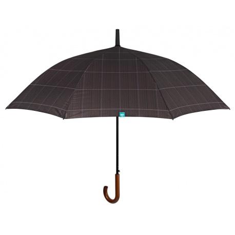 PERLETTI TIME Pánsky automatický dáždnik Scottish / hnedý tmavý, 26283