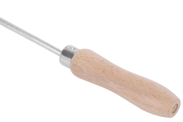 Kutáč KOVO.B ROPOF roštový, 500 mm, drevenná rúčka, kutáč ku krbu s háčikom, Fe+Zn 2