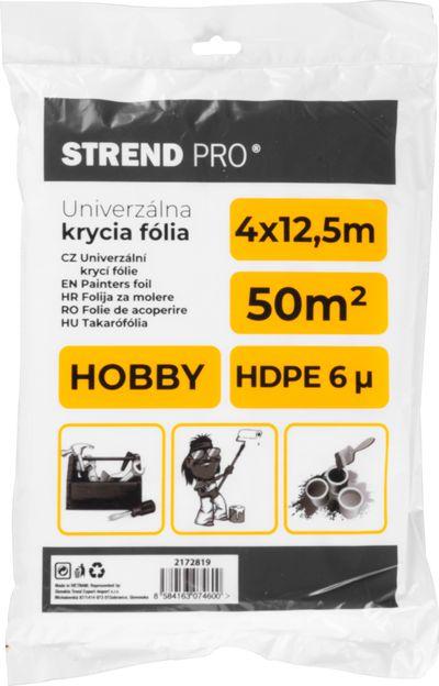 Fólia krycia Strend Pro Hobby, maliarska, 4x12,5 m, 6µ, zakrývacia