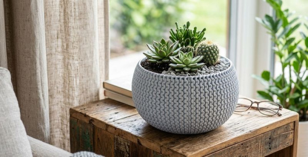 Kvetináč SPLOFY Bowl 290x195 mm, ice gray 1