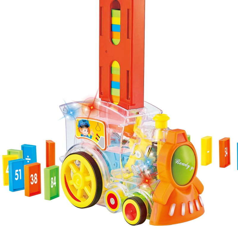 Lokomotíva domino so svetlom na batérie 1