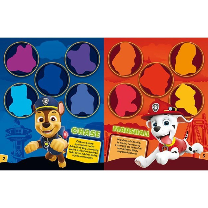 Dolep si svietiace samolepky Labková patrola 1