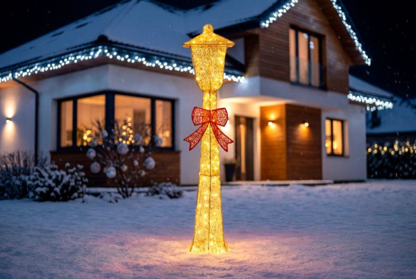 Dekorácia MagicHome Vianoce, Pouličná lampa, 110xLED teplá biela, IP44, 30x30x150 cm 2