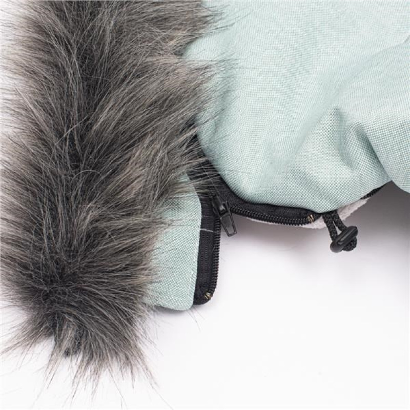 Detsky fusak NEW BABY s kožušinou svetlo sivý 4