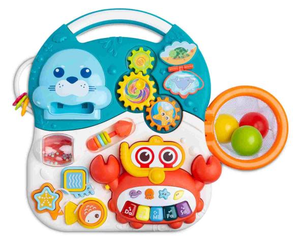 Detské hrajúce edukačné chodítko 2v1 Toyz Spark turquoise