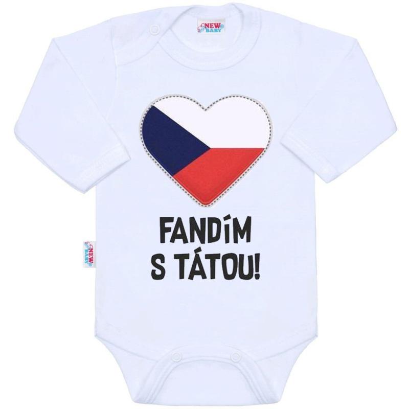 Body s potlačou New Baby Fandím s tátou 86 (12-18m)