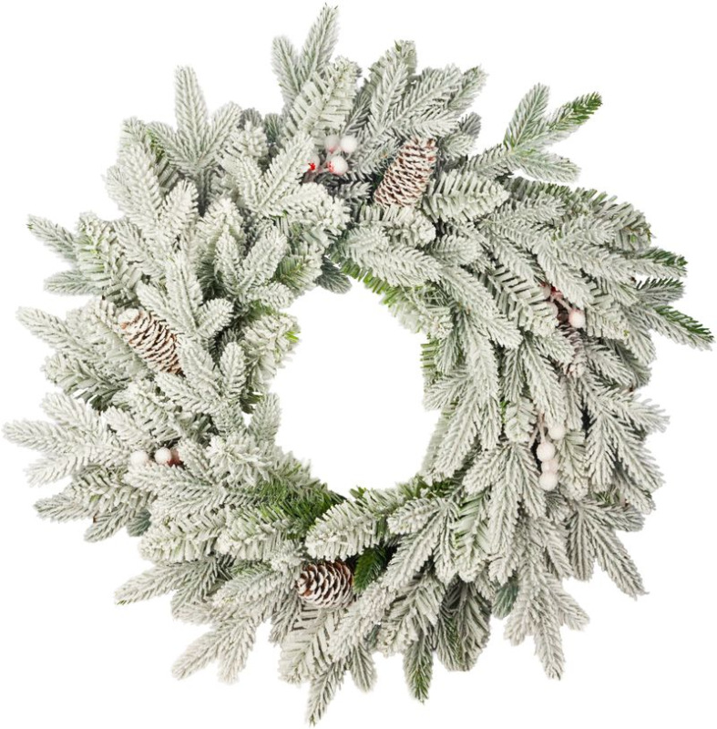 Veniec MagicHome Vianoce Frosty, zasnežený, 3D+2D, 50 cm