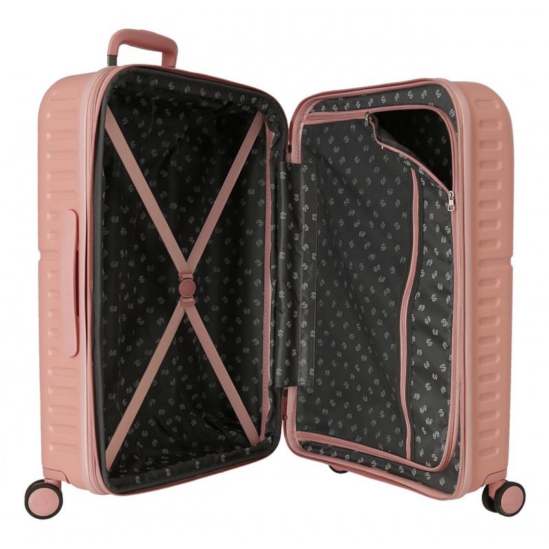 PEPE JEANS Highlight Rosa Claro, Cestovný kufor, 70x48x28cm, 79L, 7689224 (medium exp.) 6