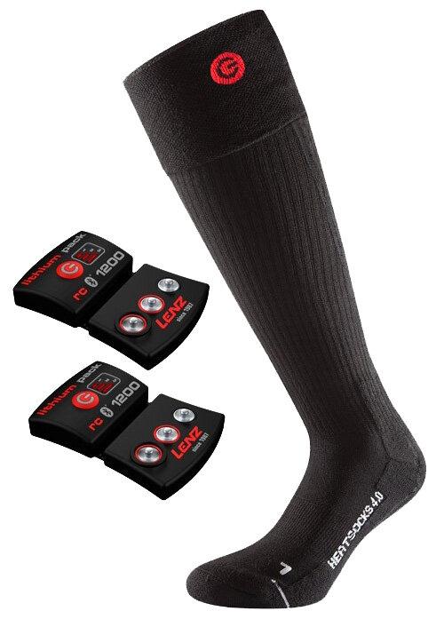 Lenz Heat Sock 4.0 Set vyhrievané ponožky čierna, veľ. S