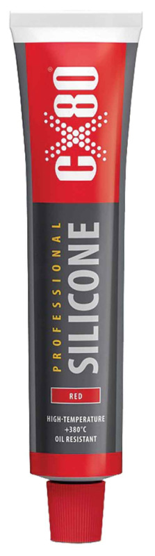 SILIKÓN PROFESIONAL do 380°C, 80 ml, červený s aplikátorom, na blistri