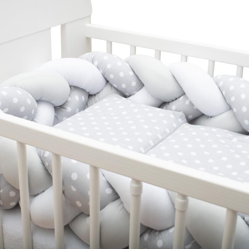 2-dielne posteľné obliečky New Baby 90/120 cm Bodka sivo-biele