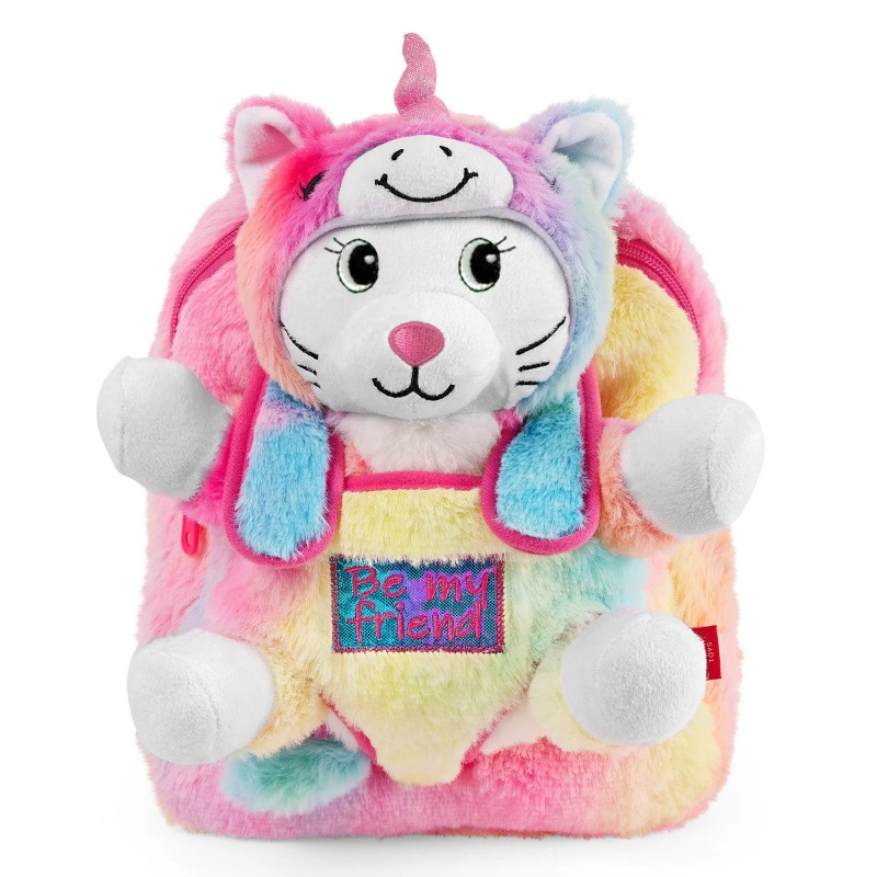 Detský batoh s odnímateľným plyšákom Perletti Toys Kawaii Unicorn Cat, 13089