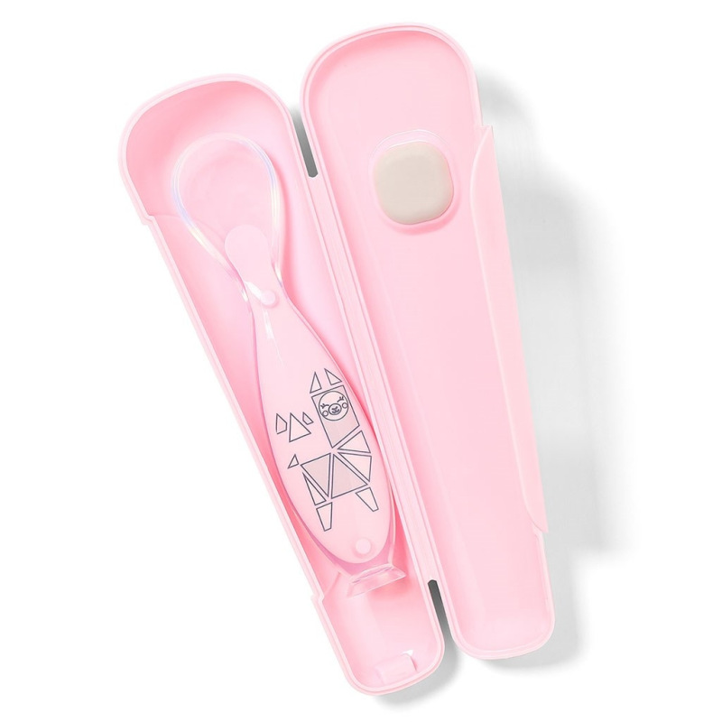 Silikónová lyžička s prísavkou Baby Ono ružová 1