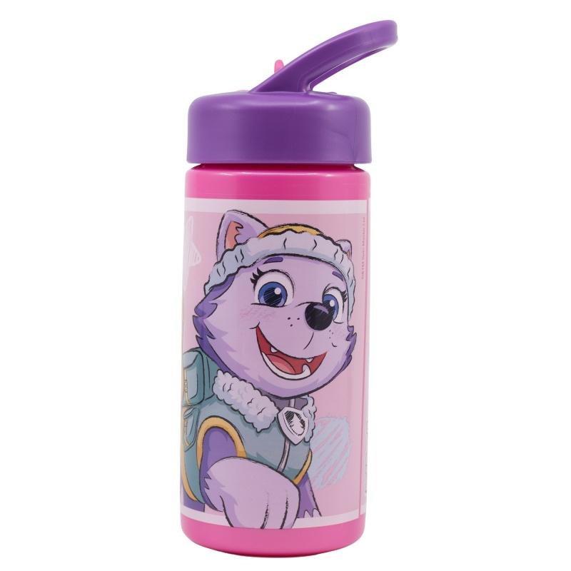 Plastová fľaša s výsuvnou slamkou PAW PATROL Skye, 410ml, 74531