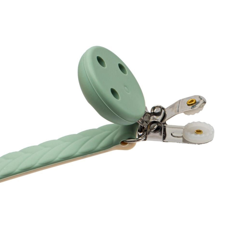 Silikónový klip na cumlík New Baby modrý 2