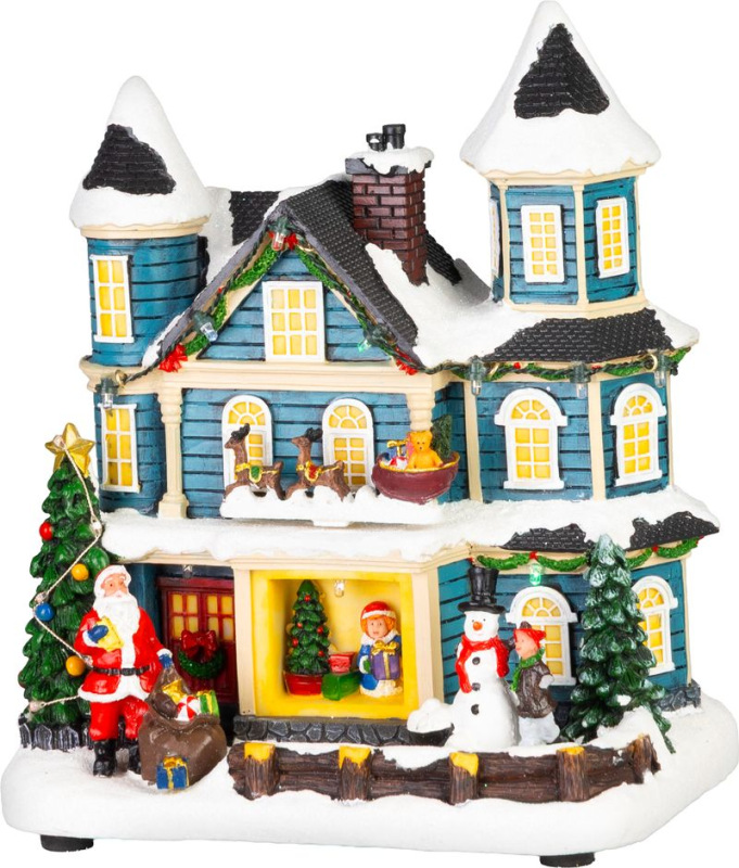 Dekorácia MagicHome Vianoce, Domček, LED, 3xAA, 20x13x23 cm 1