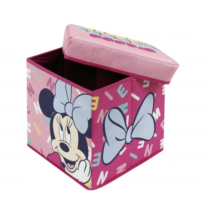 Úložný box s vrchnákom / taburetka 2v1 MINNIE MOUSE, WD14424