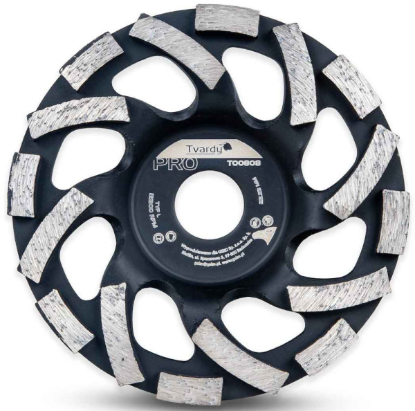 Brúsny diamantový kotúč 125x5x22,23 mm, segmentový typ-L, PROFI, TVARDY