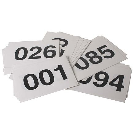 Racing štartovacie čísla 1-100