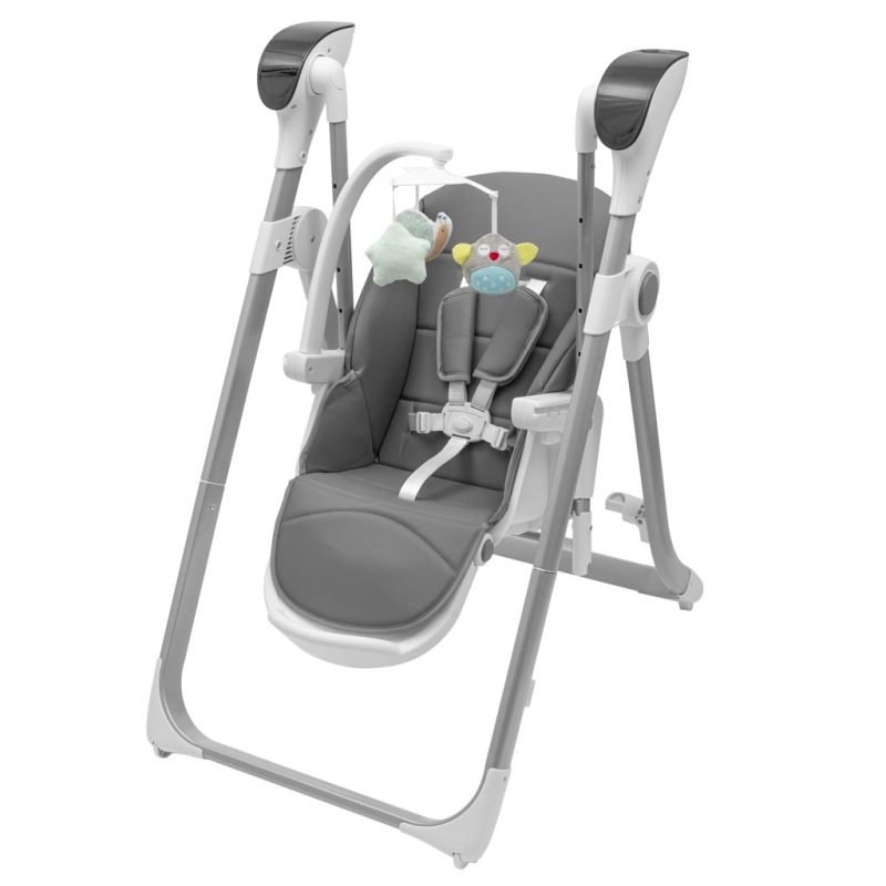 Detská jedálenská stolička 2v1 pre deti SMART New Baby grey 2