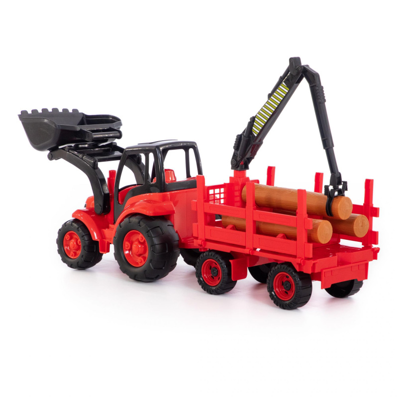 Traktor s prívesom a radlicou veľký 2