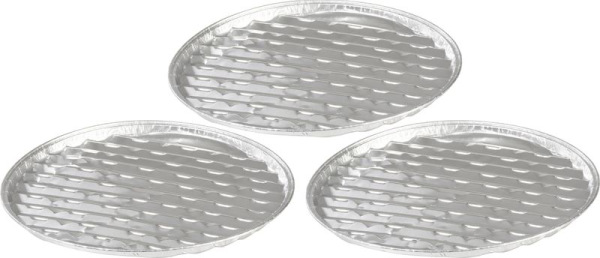 Miska MagicHome, 34x2 cm, grilovacia, perforovaná, 3 ks, Alu, okrúhla