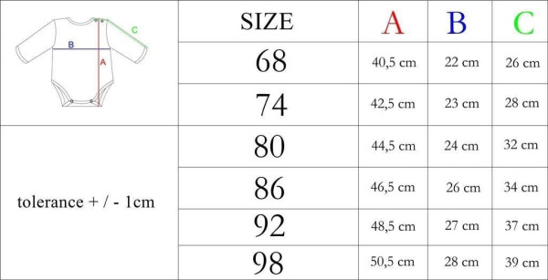 Dojčenské body s dlhým rukávom II Nicol Viki 80 (9-12m) 1