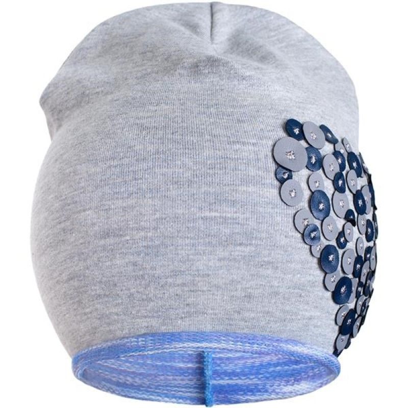 Jarná čiapočka New Baby srdiečko sivo-fialová 110 (4-5r)