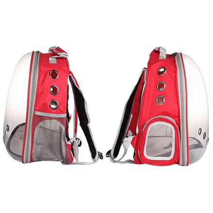 Petbag Transparent batoh pre miláčikov červená 2