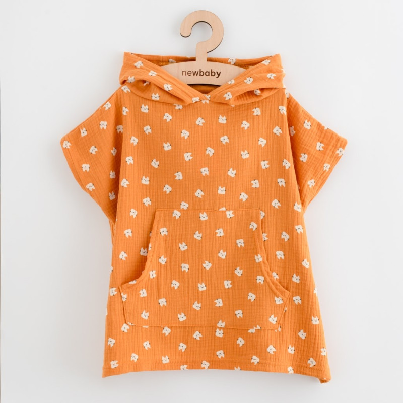 Detské mušelínové pončo New Baby Feeling animal 50 cm S