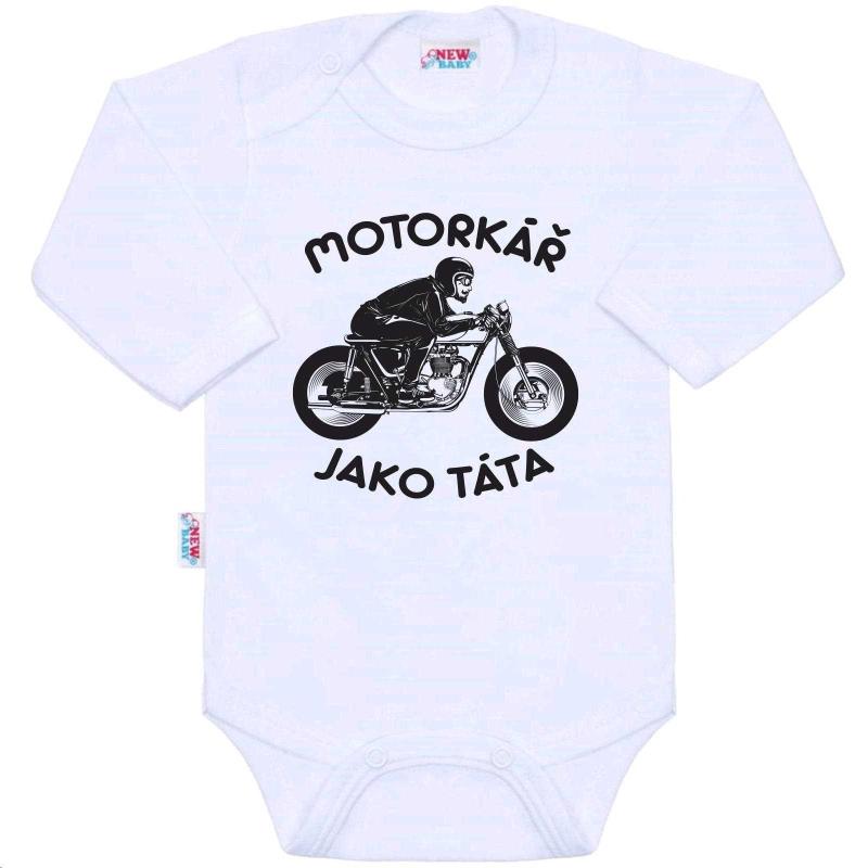 Body s potlačou New Baby Motorkář jako táta 80 (9-12m)