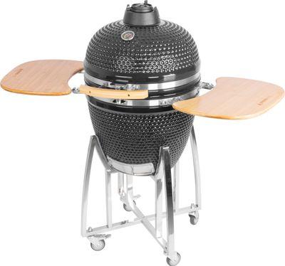 Gril Strend Pro Kamado Egg 21", priemer 46,7 cm, gril výška 91 cm, čierny, 130x73x122 cm