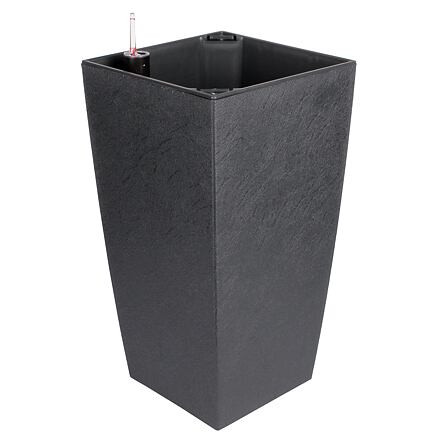 Plastkon Delto Stone samozavlažovací kvetináč 25 x 46 cm antracitová