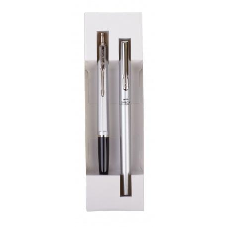 ASTRA ZENITH Metallic, Guľôčkové pero 0,8mm + Plniace  pero, krabička, strieborná, 7120602