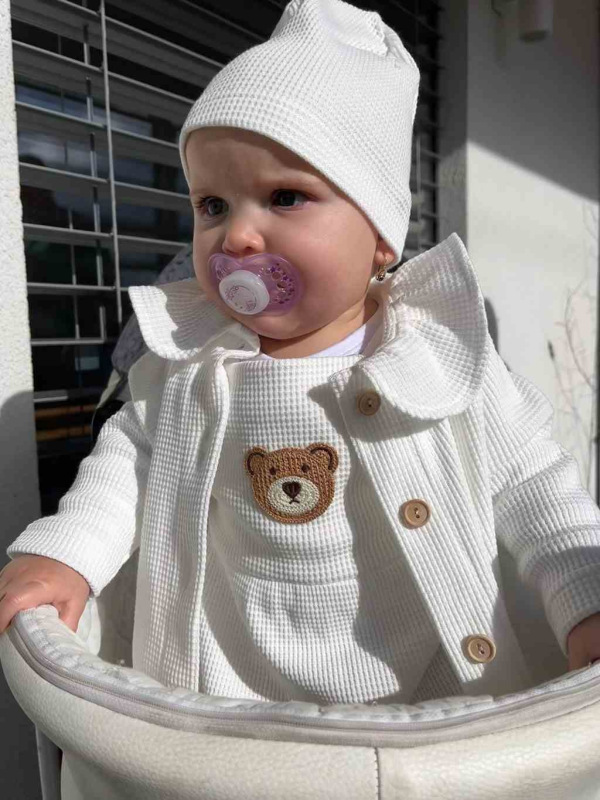 Dojčenská bavlnená čiapočka New Baby Luxury clothing biela 92/98 2