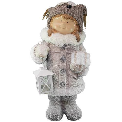 Postavicka Xecco 1786065, Dievčatko vysoké s lampášom, magnesia, 50 cm