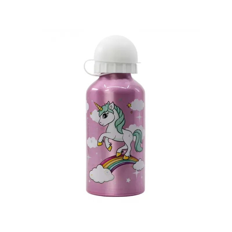 Hliníková fľaša na pitie UNICORN, 400ml, 09711