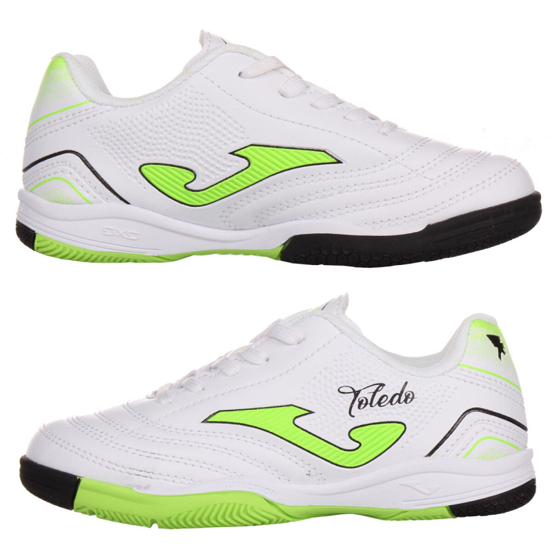 Toledo JR 2502 Indoor detská sálová obuv biela-zelená 1