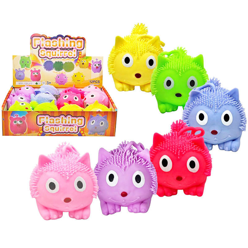 Stláčacia veverička so svetlom