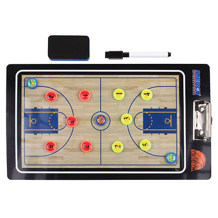 Basketbal 65 magnetická trénerská tabuľa, s klipom