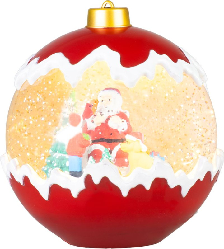Dekorácia MagicHome Vianoce, Snežítko, 2xLED teplá biela, 3xAA, 15x15x16,5 cm