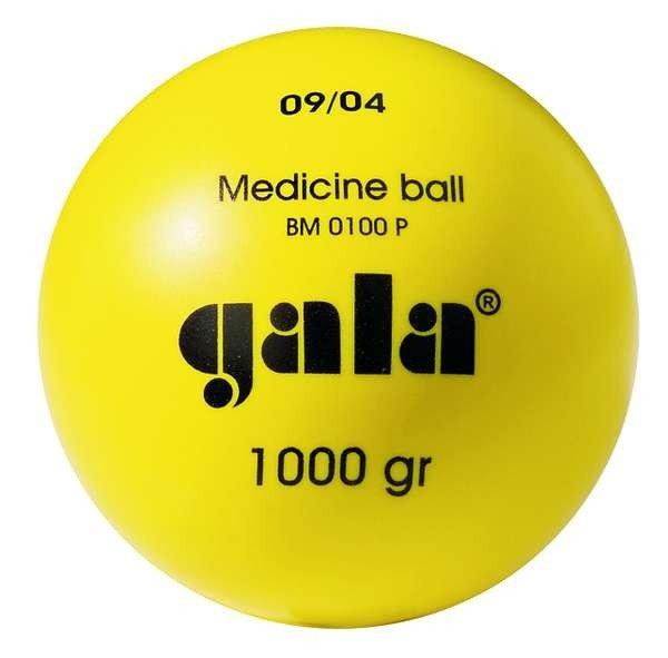 Lopta medicinbal Gala plastový 1 kg žltý