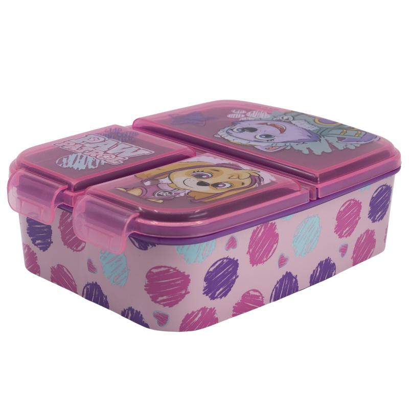 Delený plastový box na desiatu PAW PATROL Pink, 74520