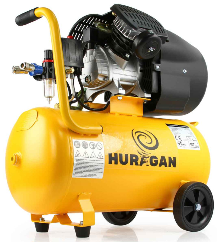 Kompresor olejový 2-piestový 2,2 kW, 440 l/min, 230V, vzdušník 50 litrov, HURAGAN