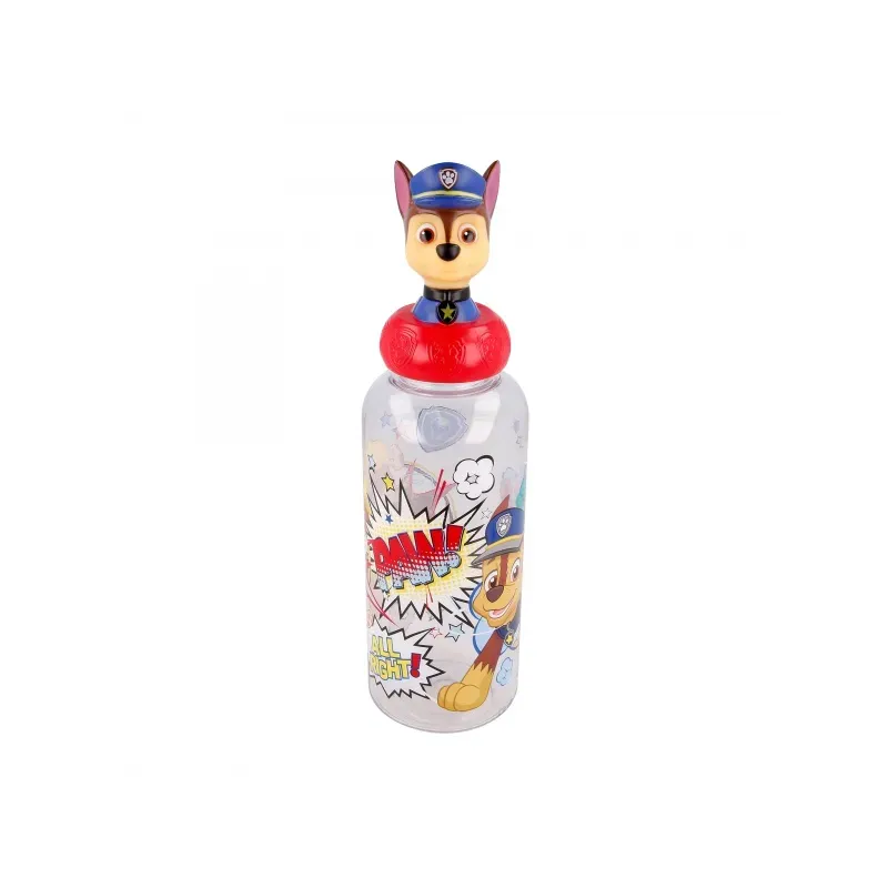 Plastová 3D fľaša s figúrkou PAW PATROL, 560ml, 10125