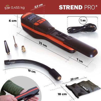 Kompresor Strend Pro K25, ručný, 150 psi, 10 bar, LED svetlo, akumulátorová pumpička