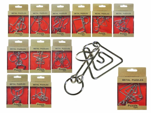 Kovový hlavolam mix 1