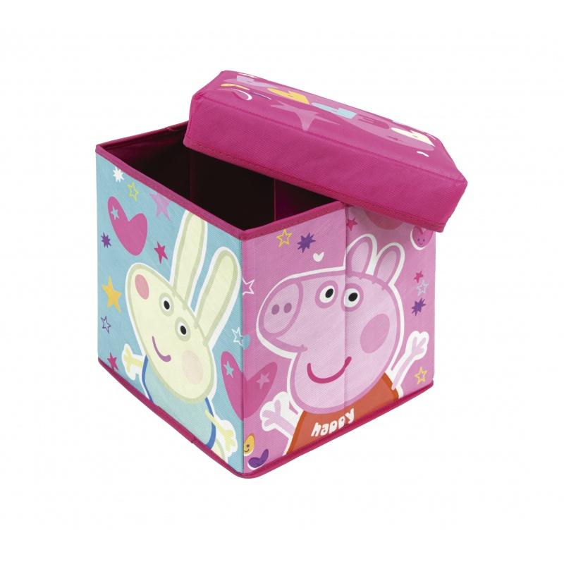 Úložný box s vrchnákom / taburetka 2v1 PEPPA PIG, PP14451