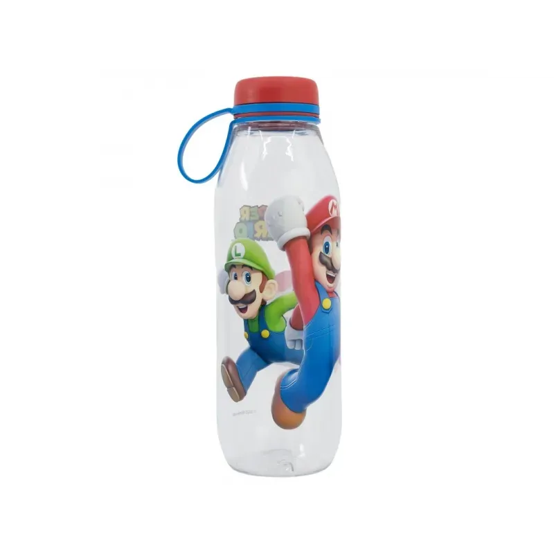 STOR Plastová fľaša so silikónovým pútkom Super Mario, 650ml, 21486