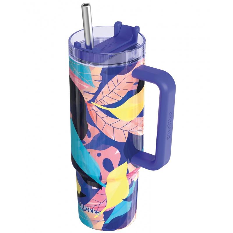 Quokka Vibe Smartgrip, Nerezový termo pohár Midnight Forest, 880ml, 40370